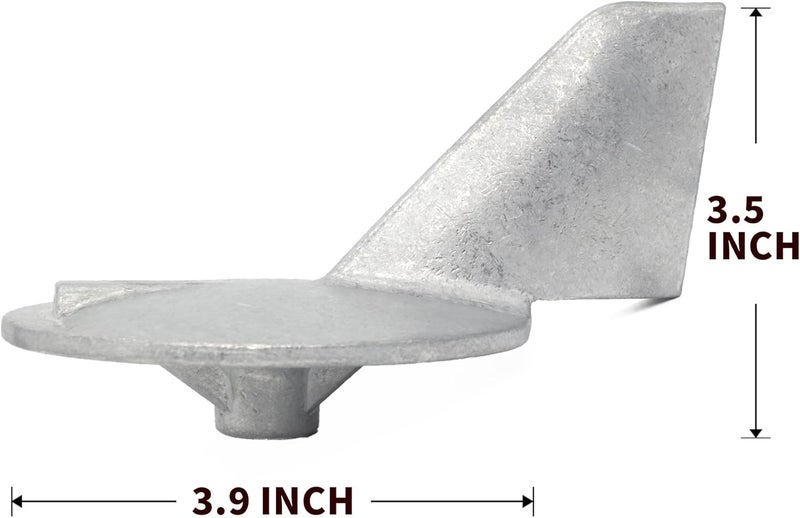 QUICKMARINE 6K1-45371-01 Boat Motor Trim Tab Anode with Bolt for Yamaha 150 200 HP Outboard Models replaces 6K1-45371-02 GLM 12843 Marine Engine - Image 2